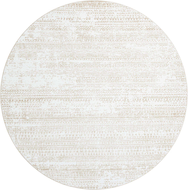 Snow White 10' x 10' Hermitage Round Area Rug 55% Polypropylene & 45% Polyester Easy Clean Stain-Resistant Carpet for Living, Office, Dorm Rooms for Sale at Rug Engine