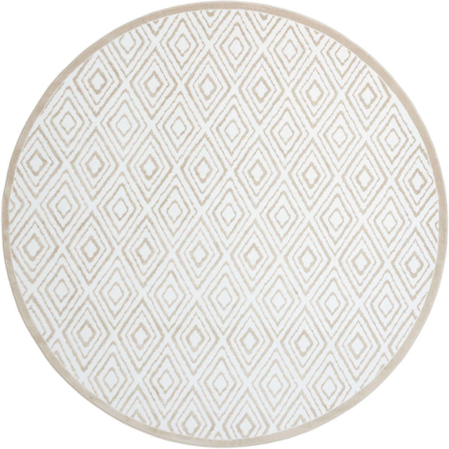Snow White 10' x 10' Hermitage Round Area Rug 55% Polypropylene & 45% Polyester Easy Clean Stain-Resistant Carpet for Living, Office, Dorm Rooms for Sale at Rug Engine
