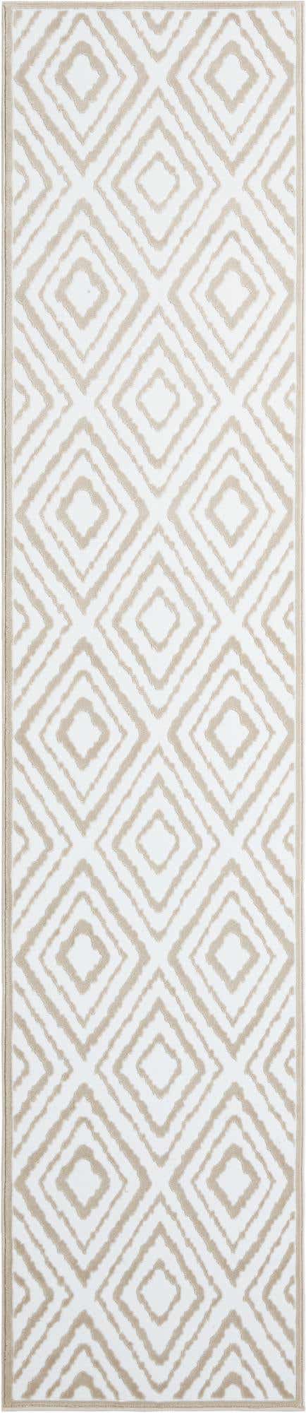 Snow White 2' 7 x 12' Hermitage Runner Area Rug 55% Polypropylene & 45% Polyester Easy Clean Stain-Resistant Carpet for Living, Office, Dorm Rooms for Sale at Rug Engine