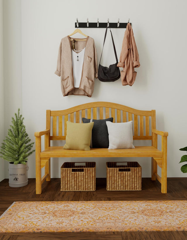 Ivory and Gold 2' x 8' Boutique Runner Area Rug Chenille Polyester Cotton Traditional Oriental Inspired Classical Carpet for Living Rooms Dining Office Space Interior Design for Sale at Rug Engine
