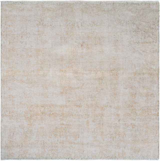 Ivory 5' 1 x 5' 1 Boutique Square Area Rug Chenille Polyester Cotton Traditional Oriental Inspired Classical Carpet for Living Rooms Dining Office Space Interior Design for Sale at Rug Engine
