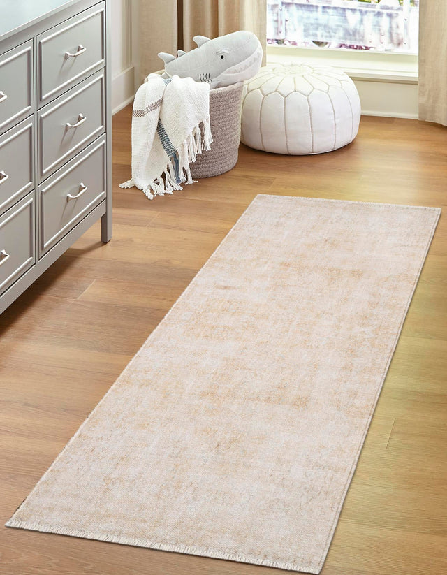 Ivory 2' x 5' 1 Boutique Runner Area Rug Chenille Polyester Cotton Traditional Oriental Inspired Classical Carpet for Living Rooms Dining Office Space Interior Design for Sale at Rug Engine