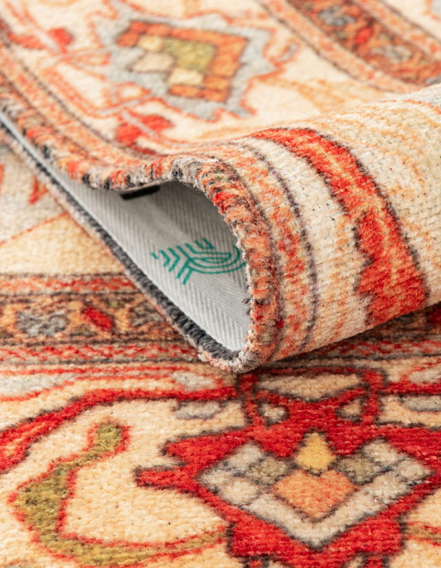 Beige 2' x 8' Boutique Runner Area Rug Chenille Polyester Cotton Traditional Oriental Inspired Classical Carpet for Living Rooms Dining Office Space Interior Design for Sale at Rug Engine