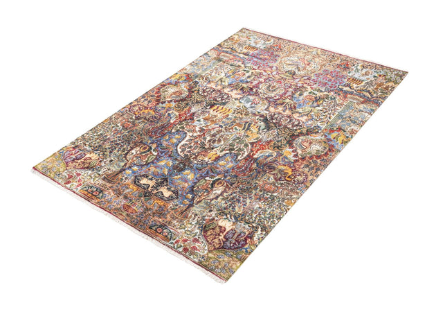 Multicolor 3' 11 x 5' 11 Boutique Rectangle Area Rug Chenille Polyester Cotton Traditional Oriental Inspired Classical Carpet for Living Rooms Dining Office Space Interior Design for Sale at Rug Engine