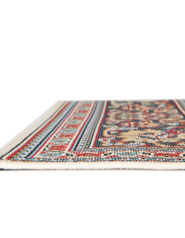 Ivory 4' 1 x 6' 1 Outdoor Traditional Rectangle Area Rug Weather Resistant for Patio, Deck, Terrace, Balcony, Porch Classical Design Outside Carpet for Sale at Rug Engine