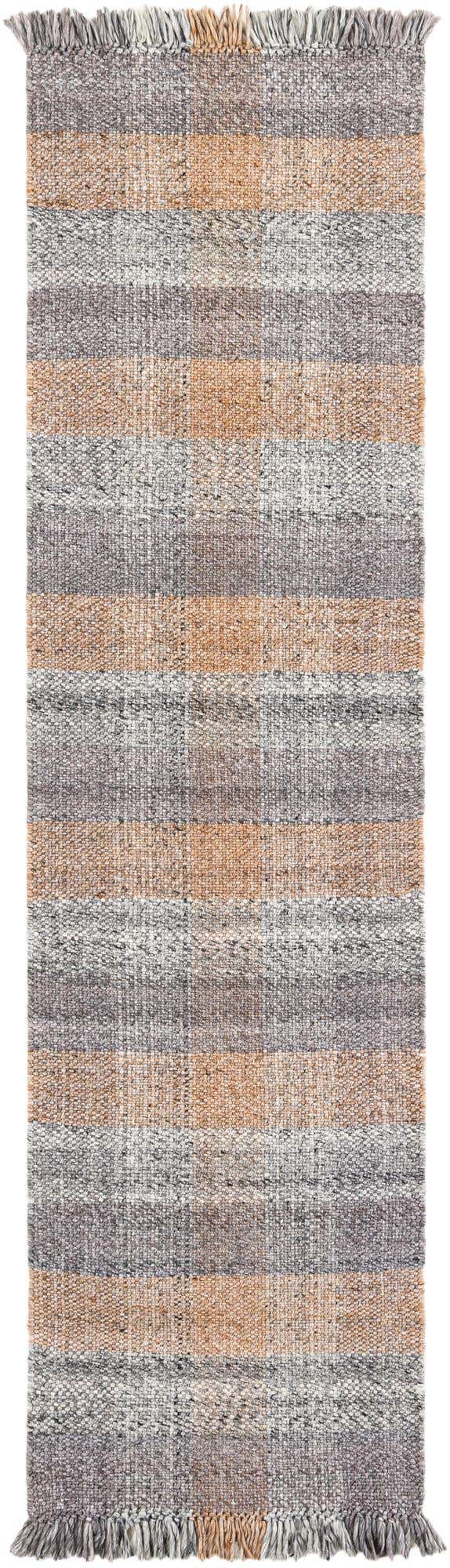 Washable Desert Gray 2' 7 x 10' Eco Plaid Indoor Outdoor Washable Runner Area Rug Easy to Clean Stain Resistant & Durable Weather Resistant for Patio, Deck, Terrace, Balcony, Porch 100% Recycled Plastic Bottles Carpet Mat for Sale at Rug Engine