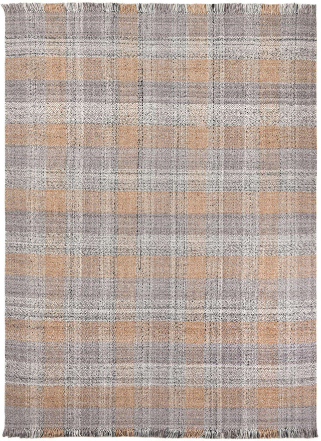 Washable Desert Gray 9' x 12' Eco Plaid Indoor Outdoor Washable Rectangle Area Rug Easy to Clean Stain Resistant & Durable Weather Resistant for Patio, Deck, Terrace, Balcony, Porch 100% Recycled Plastic Bottles Carpet Mat for Sale at Rug Engine