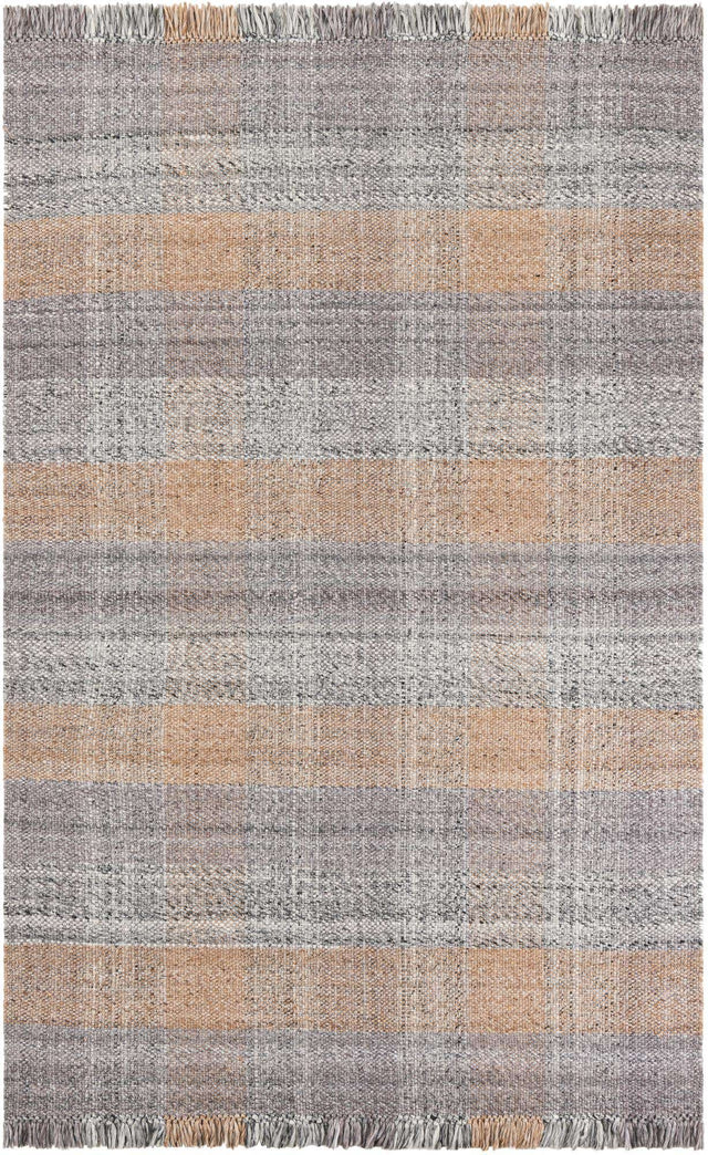Washable Desert Gray 6' 1 x 9' Eco Plaid Indoor Outdoor Washable Rectangle Area Rug Easy to Clean Stain Resistant & Durable Weather Resistant for Patio, Deck, Terrace, Balcony, Porch 100% Recycled Plastic Bottles Carpet Mat for Sale at Rug Engine
