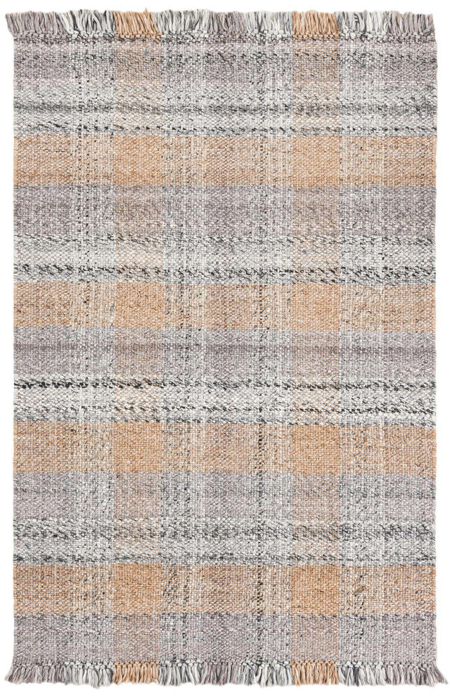 Washable Desert Gray 4' 1 x 6' 1 Eco Plaid Indoor Outdoor Washable Rectangle Area Rug Easy to Clean Stain Resistant & Durable Weather Resistant for Patio, Deck, Terrace, Balcony, Porch 100% Recycled Plastic Bottles Carpet Mat for Sale at Rug Engine