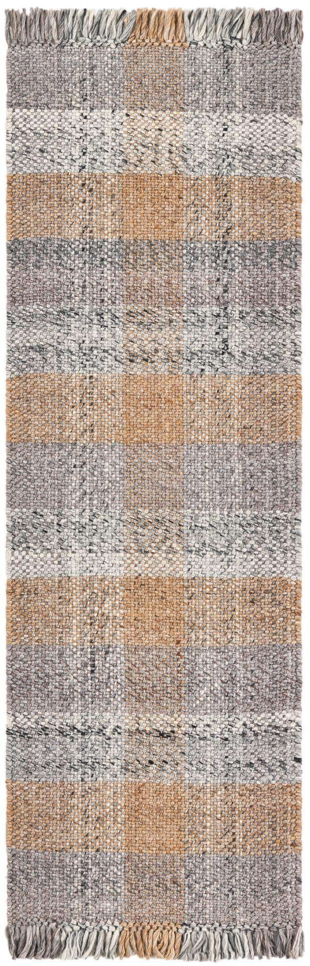 Washable Desert Gray 2' x 6' 1 Eco Plaid Indoor Outdoor Washable Runner Area Rug Easy to Clean Stain Resistant & Durable Weather Resistant for Patio, Deck, Terrace, Balcony, Porch 100% Recycled Plastic Bottles Carpet Mat for Sale at Rug Engine