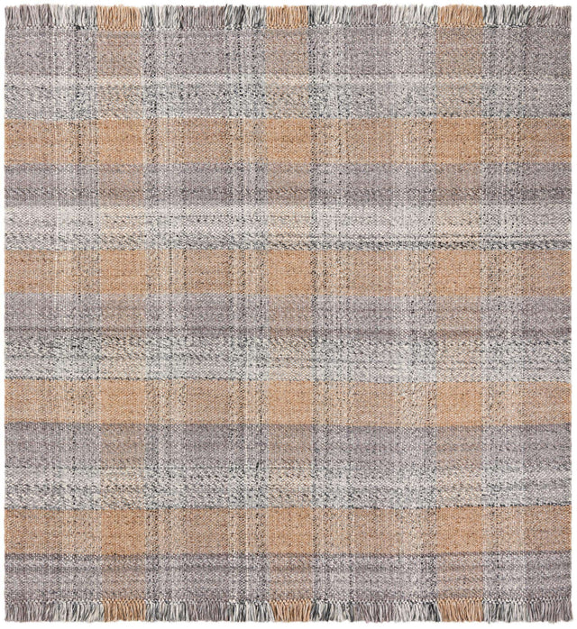 Washable Desert Gray 7' 10 x 7' 10 Eco Plaid Indoor Outdoor Washable Square Area Rug Easy to Clean Stain Resistant & Durable Weather Resistant for Patio, Deck, Terrace, Balcony, Porch 100% Recycled Plastic Bottles Carpet Mat for Sale at Rug Engine