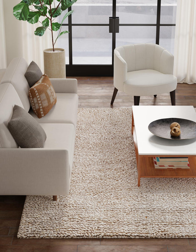 Taupe 10' x 14' 1 Haka Deluxe Shag Rectangle Area Rug Thick Soft Touch Fluffy & Plush Shaggy Pile Hand Woven New Zealand Wool Carpet for Sale at Rug Engine