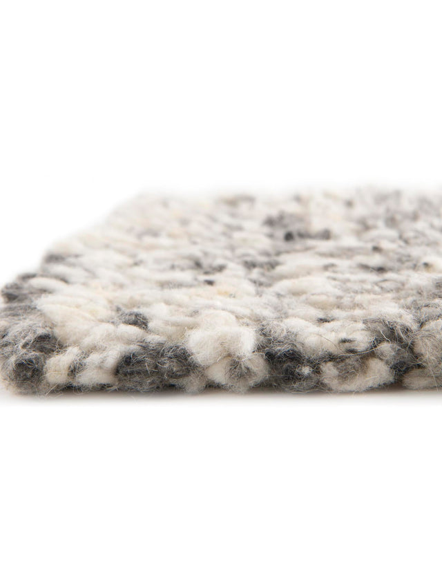 Salt and Pepper 4' 1 x 6' 1 Haka Deluxe Shag Rectangle Area Rug Thick Soft Touch Fluffy & Plush Shaggy Pile Hand Woven New Zealand Wool Carpet for Sale at Rug Engine