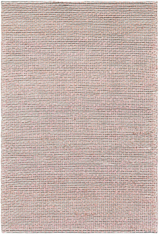 Pink and Gray 4' 1 x 6' 1 Seaside Pearl Jute Rectangle Area Rug 60% Jute & 40% Wool All Natural Coastal Mood Carpet for Eco Friendly Home Interior Design for Sale at Rug Engine