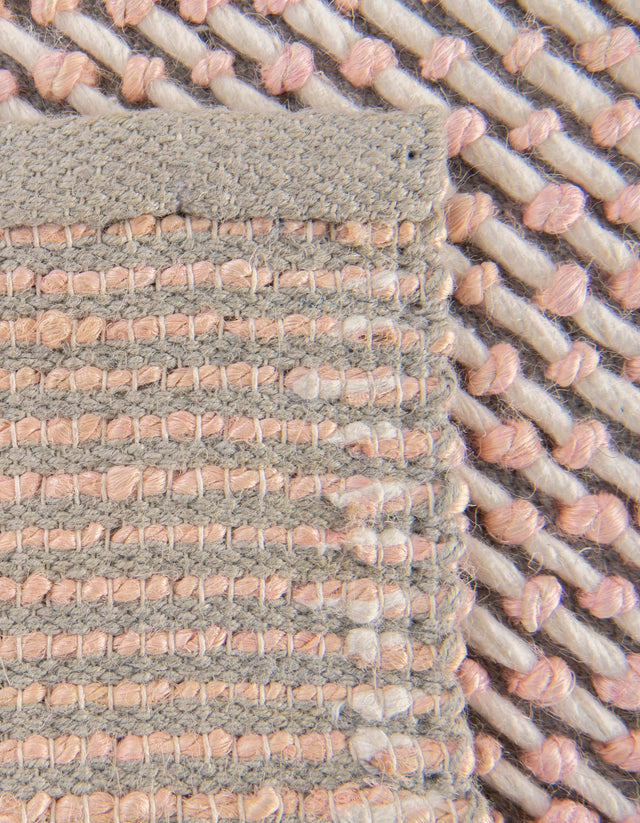 Pink and Gray 10' x 14' 1 Seaside Pearl Jute Rectangle Area Rug 60% Jute & 40% Wool All Natural Coastal Mood Carpet for Eco Friendly Home Interior Design for Sale at Rug Engine