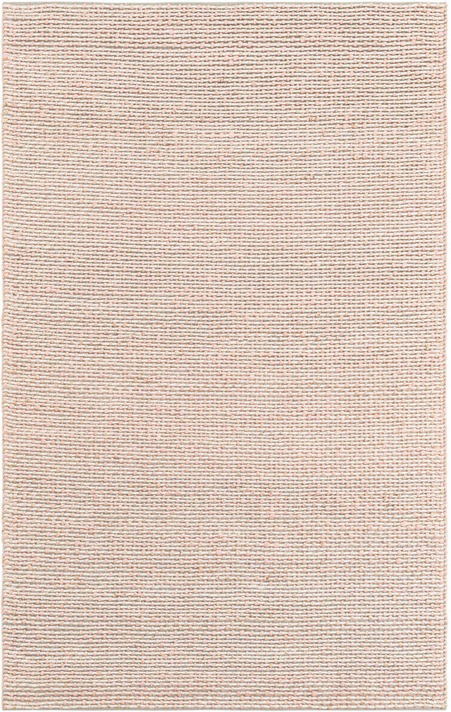 Pink and Gray 5' 1 x 8' Seaside Pearl Jute Rectangle Area Rug 60% Jute & 40% Wool All Natural Coastal Mood Carpet for Eco Friendly Home Interior Design for Sale at Rug Engine