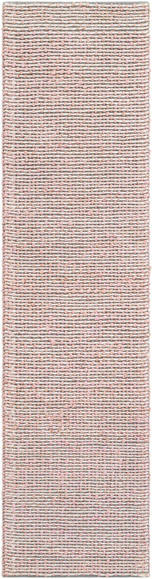 Pink and Gray 2' x 8' Seaside Pearl Jute Runner Area Rug 60% Jute & 40% Wool All Natural Coastal Mood Carpet for Eco Friendly Home Interior Design for Sale at Rug Engine