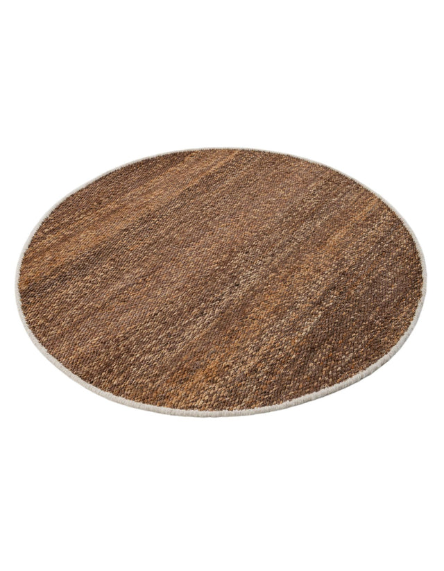 Sepia Brown 3' 1 x 3' 1 Palm Beach Jute Round Area Rug All Natural Eco-Friendly Carpet for Modern Minimalist Interior Design Home Decorating for Sale at Rug Engine