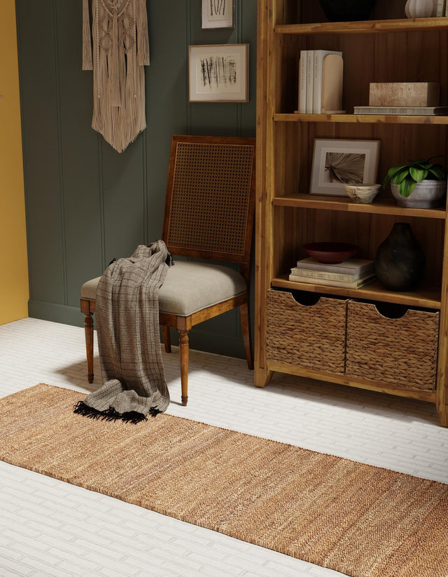 Sepia Brown 2' x 4' 1 Palm Beach Jute Runner Area Rug All Natural Eco-Friendly Carpet for Modern Minimalist Interior Design Home Decorating for Sale at Rug Engine