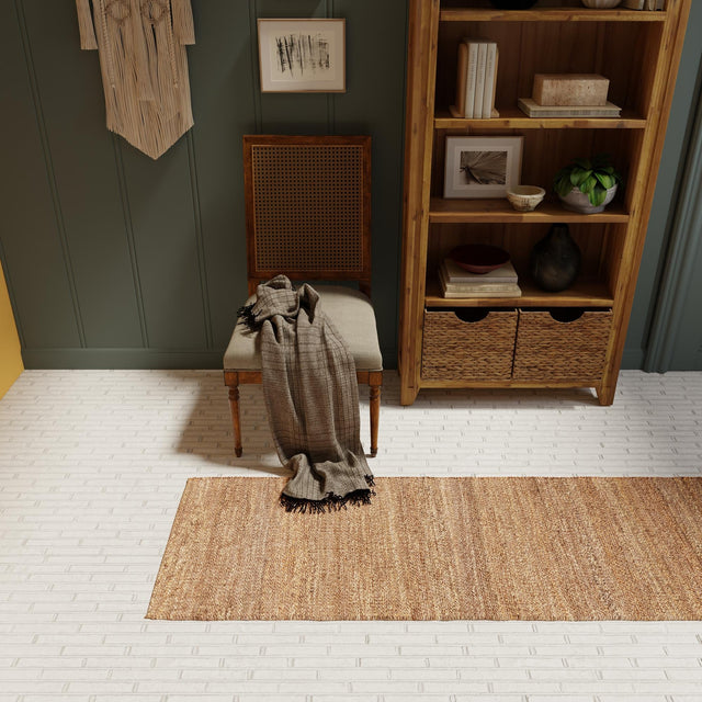 Sepia Brown 2' x 8' Palm Beach Jute Runner Area Rug All Natural Eco-Friendly Carpet for Modern Minimalist Interior Design Home Decorating for Sale at Rug Engine