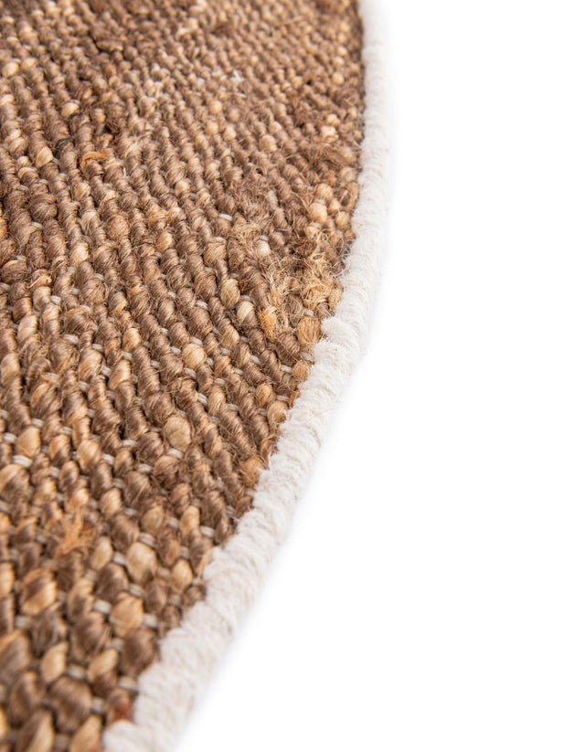 Sepia Brown 4' 1 x 4' 1 Palm Beach Jute Round Area Rug All Natural Eco-Friendly Carpet for Modern Minimalist Interior Design Home Decorating for Sale at Rug Engine