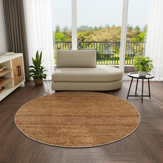 Sepia Brown 3' 1 x 3' 1 Palm Beach Jute Round Area Rug All Natural Eco-Friendly Carpet for Modern Minimalist Interior Design Home Decorating for Sale at Rug Engine