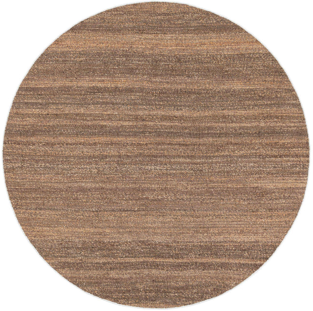 Sepia Brown 7' 10 x 7' 10 Palm Beach Jute Round Area Rug All Natural Eco-Friendly Carpet for Modern Minimalist Interior Design Home Decorating for Sale at Rug Engine