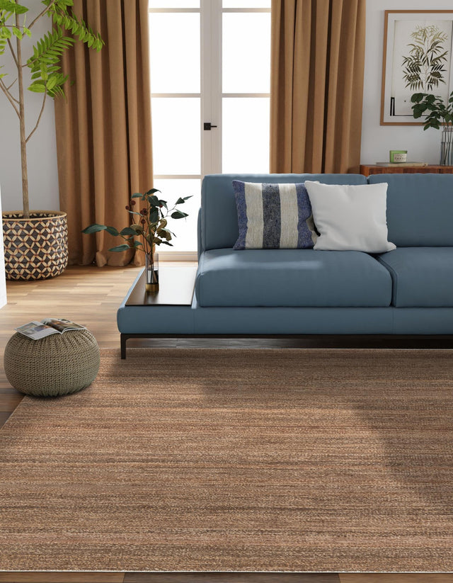 Sepia Brown 7' 10 x 7' 10 Palm Beach Jute Square Area Rug All Natural Eco-Friendly Carpet for Modern Minimalist Interior Design Home Decorating for Sale at Rug Engine