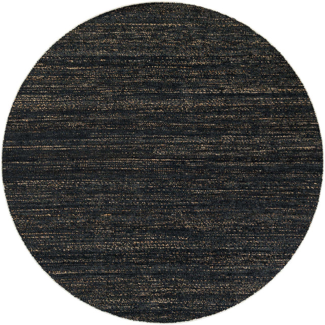 Midnight Denim Blue 7' 10 x 7' 10 Palm Beach Jute Round Area Rug All Natural Eco-Friendly Carpet for Modern Minimalist Interior Design Home Decorating for Sale at Rug Engine