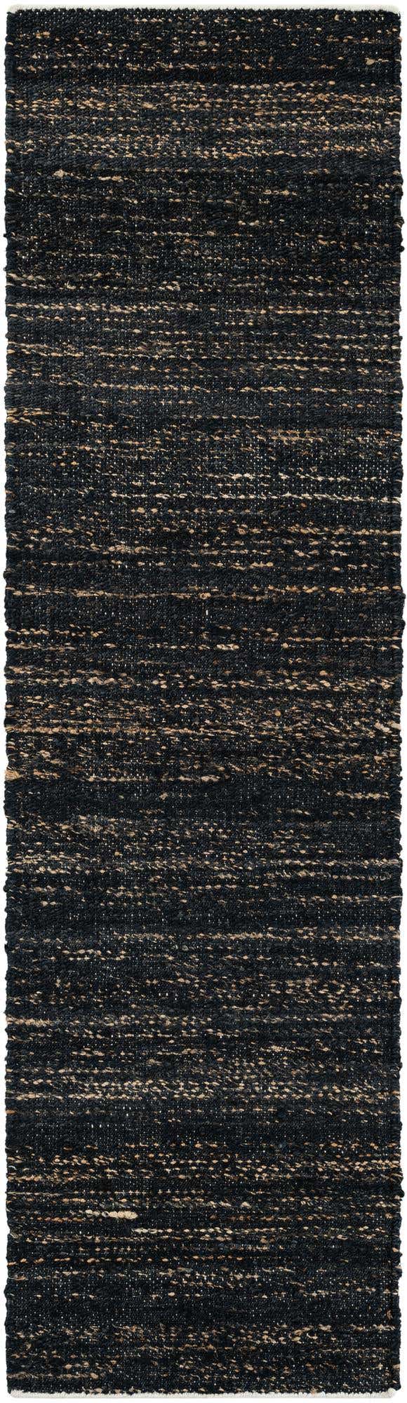 Midnight Denim Blue 2' x 8' Palm Beach Jute Runner Area Rug All Natural Eco-Friendly Carpet for Modern Minimalist Interior Design Home Decorating for Sale at Rug Engine