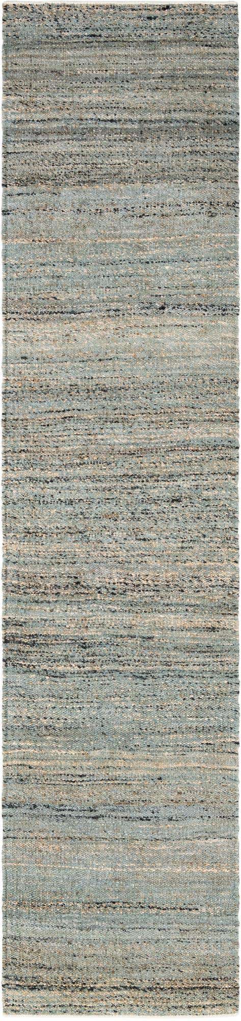 Seaglass Blue 2' 7 x 12' Palm Beach Jute Runner Area Rug All Natural Eco-Friendly Carpet for Modern Minimalist Interior Design Home Decorating for Sale at Rug Engine