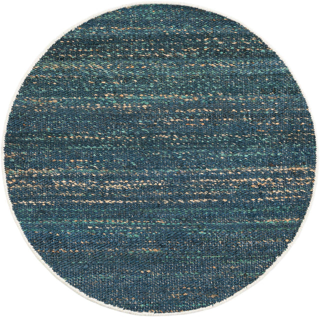 Ocean Blue 3' 1 x 3' 1 Palm Beach Jute Round Area Rug All Natural Eco-Friendly Carpet for Modern Minimalist Interior Design Home Decorating for Sale at Rug Engine