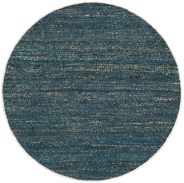 Ocean Blue 4' 1 x 4' 1 Palm Beach Jute Round Area Rug All Natural Eco-Friendly Carpet for Modern Minimalist Interior Design Home Decorating for Sale at Rug Engine