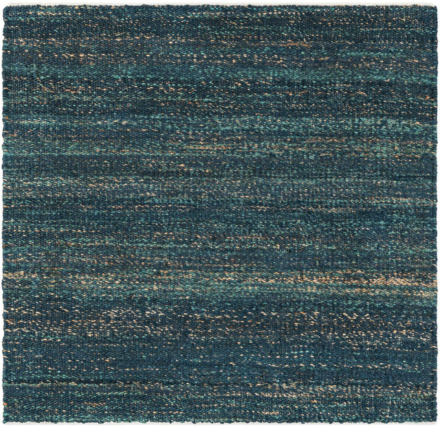 Ocean Blue 4' 1 x 4' 1 Palm Beach Jute Square Area Rug All Natural Eco-Friendly Carpet for Modern Minimalist Interior Design Home Decorating for Sale at Rug Engine