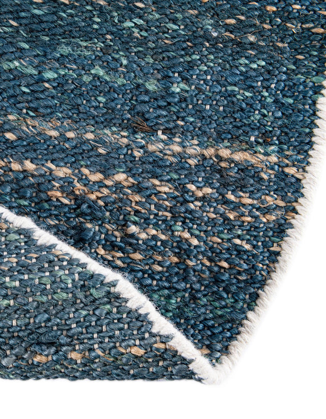 Ocean Blue 4' 1 x 4' 1 Palm Beach Jute Round Area Rug All Natural Eco-Friendly Carpet for Modern Minimalist Interior Design Home Decorating for Sale at Rug Engine