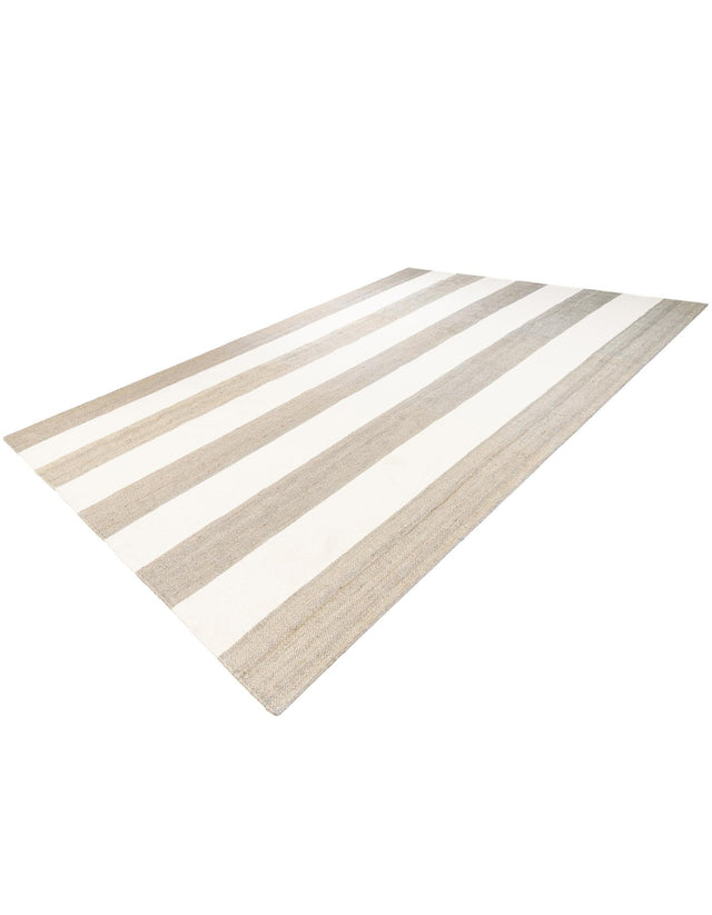Gray 10' x 14' 1 Jill Zarin Hamptons Rectangle Area Rug Jute & Wool With Cotton Backing All Natural Striped Design Coastal Hand Woven Carpet for Sale at Rug Engine