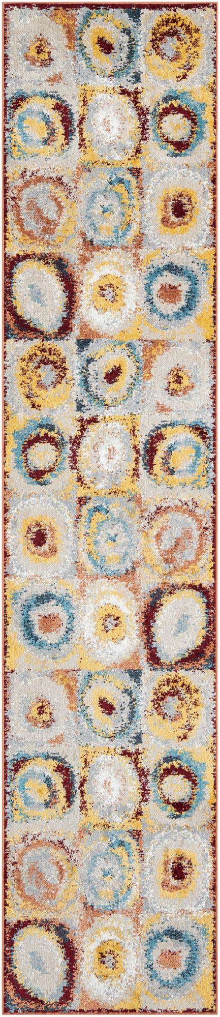 Washable Multicolor 2' 7 x 12' Kamala Washable Runner Area Rug Easy to Clean Stain Resistant & Durable 100% Polyester Spill-Friendly Carpet for Sale at Rug Engine