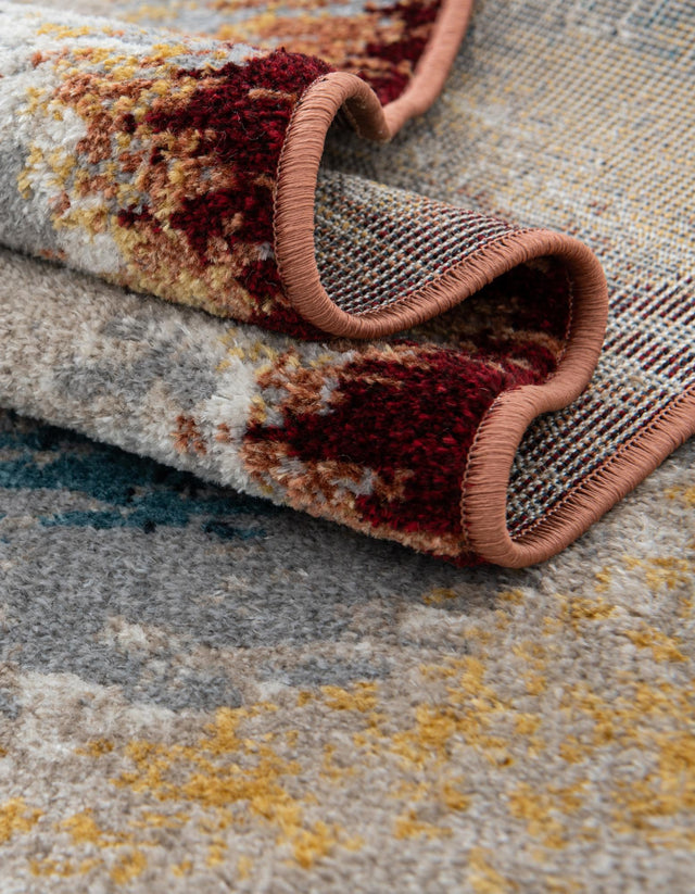 Washable Multicolor 10' x 14' 1 Kamala Washable Rectangle Area Rug Easy to Clean Stain Resistant & Durable 100% Polyester Spill-Friendly Carpet for Sale at Rug Engine