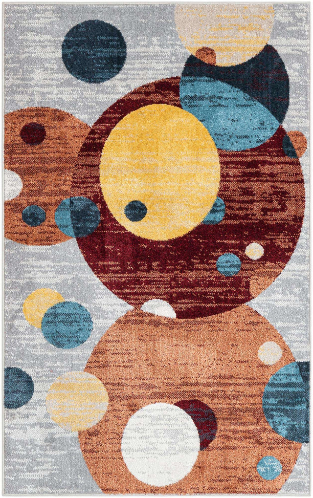 Washable Multicolor 3' 3 x 5' 3 Kamala Washable Rectangle Area Rug Easy to Clean Stain Resistant & Durable 100% Polyester Spill-Friendly Carpet for Sale at Rug Engine