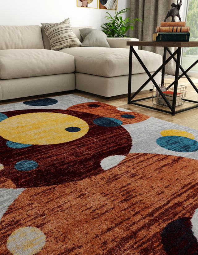 Washable Multicolor 5' 3 x 8' Kamala Washable Rectangle Area Rug Easy to Clean Stain Resistant & Durable 100% Polyester Spill-Friendly Carpet for Sale at Rug Engine