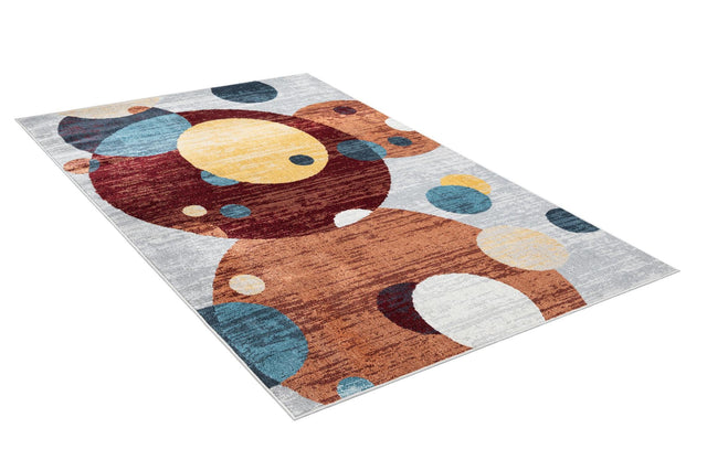 Washable Multicolor 5' 3 x 8' Kamala Washable Rectangle Area Rug Easy to Clean Stain Resistant & Durable 100% Polyester Spill-Friendly Carpet for Sale at Rug Engine