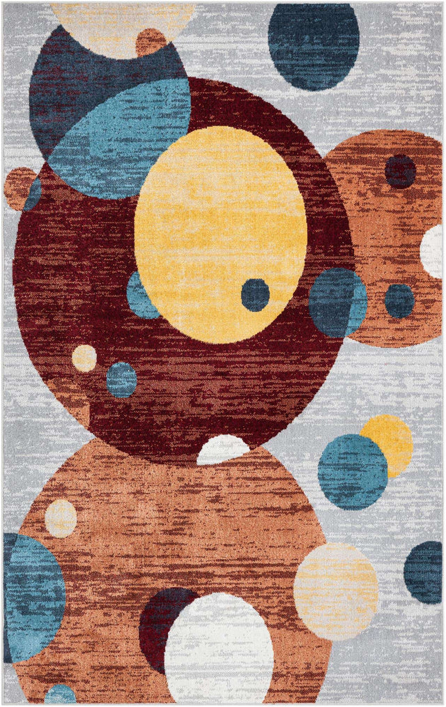 Washable Multicolor 5' 3 x 8' Kamala Washable Rectangle Area Rug Easy to Clean Stain Resistant & Durable 100% Polyester Spill-Friendly Carpet for Sale at Rug Engine