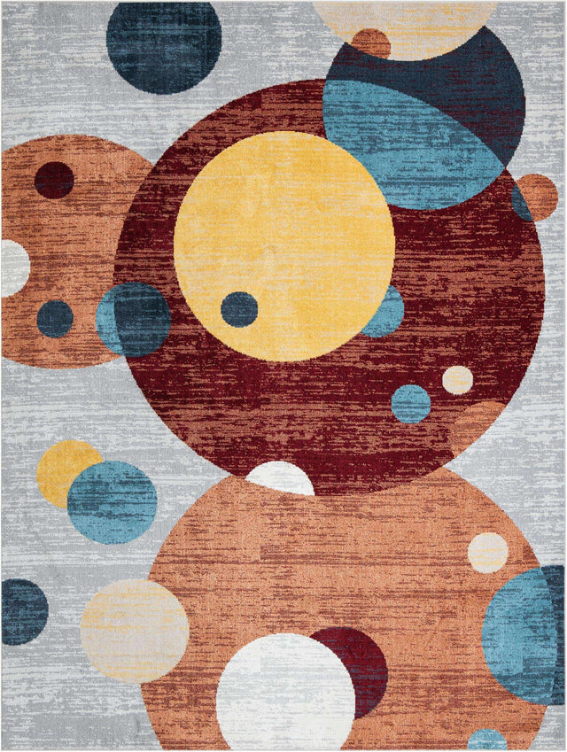 Washable Multicolor 9' x 12' Kamala Washable Rectangle Area Rug Easy to Clean Stain Resistant & Durable 100% Polyester Spill-Friendly Carpet for Sale at Rug Engine
