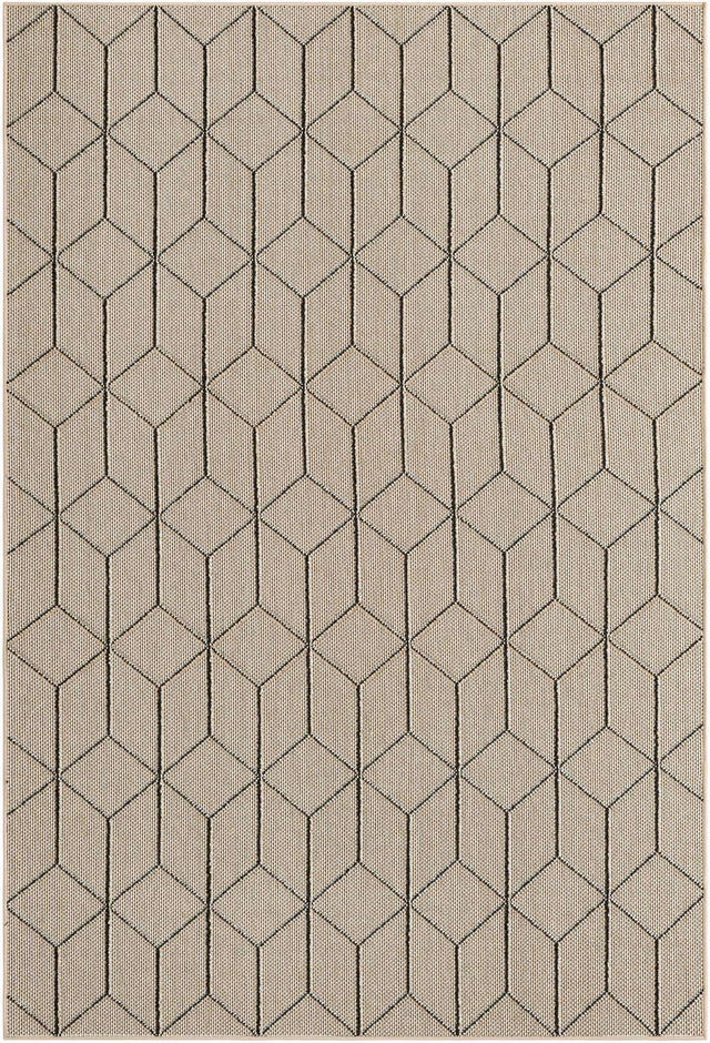 Khaki 5' 3 x 8' Symphony Outdoor Rectangle Area Rug Weather Resistant for Patio, Deck, Terrace, Balcony, Porch Durable Outside Carpet for Sale at Rug Engine