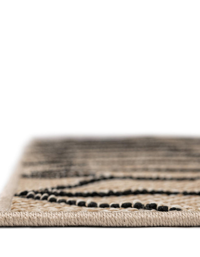 Khaki 7' 10 x 7' 10 Symphony Outdoor Square Area Rug Weather Resistant for Patio, Deck, Terrace, Balcony, Porch Durable Outside Carpet for Sale at Rug Engine