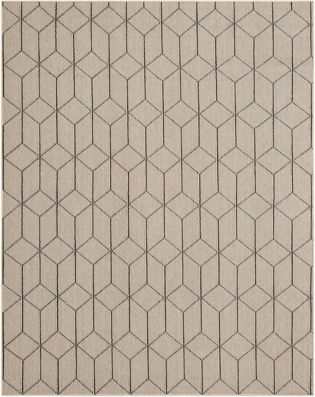 Khaki 7' 10 x 10' Symphony Outdoor Rectangle Area Rug Weather Resistant for Patio, Deck, Terrace, Balcony, Porch Durable Outside Carpet for Sale at Rug Engine
