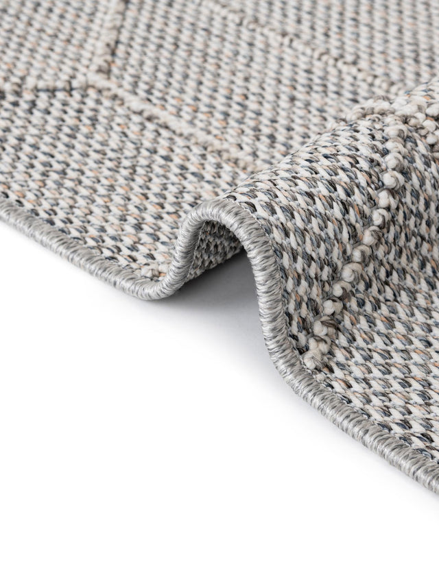 Light Gray 5' 3 x 5' 3 Symphony Outdoor Round Area Rug Weather Resistant for Patio, Deck, Terrace, Balcony, Porch Durable Outside Carpet for Sale at Rug Engine