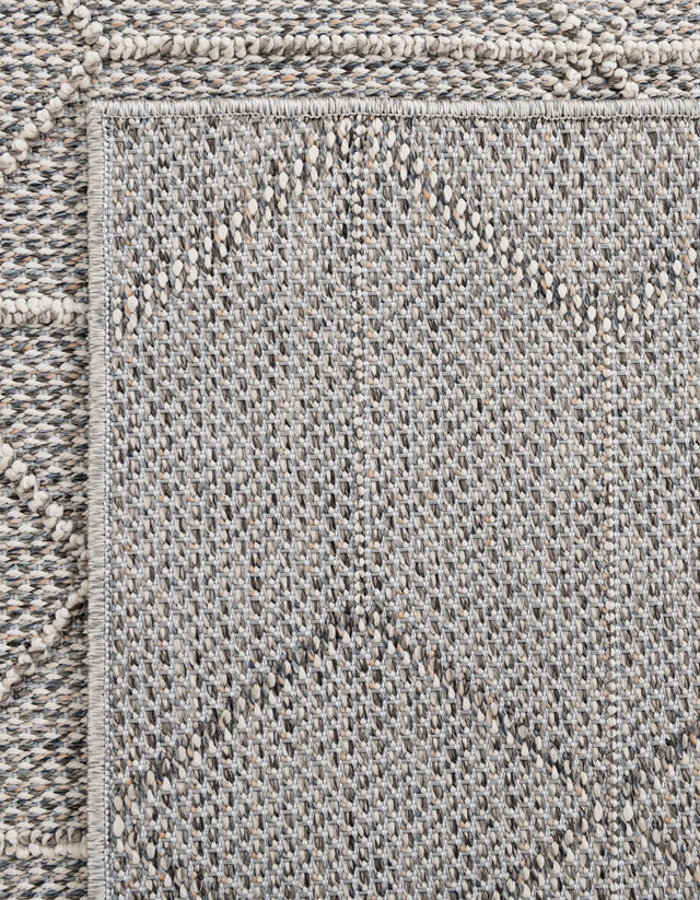 Light Gray 2' x 6' 1 Symphony Outdoor Runner Area Rug Weather Resistant for Patio, Deck, Terrace, Balcony, Porch Durable Outside Carpet for Sale at Rug Engine