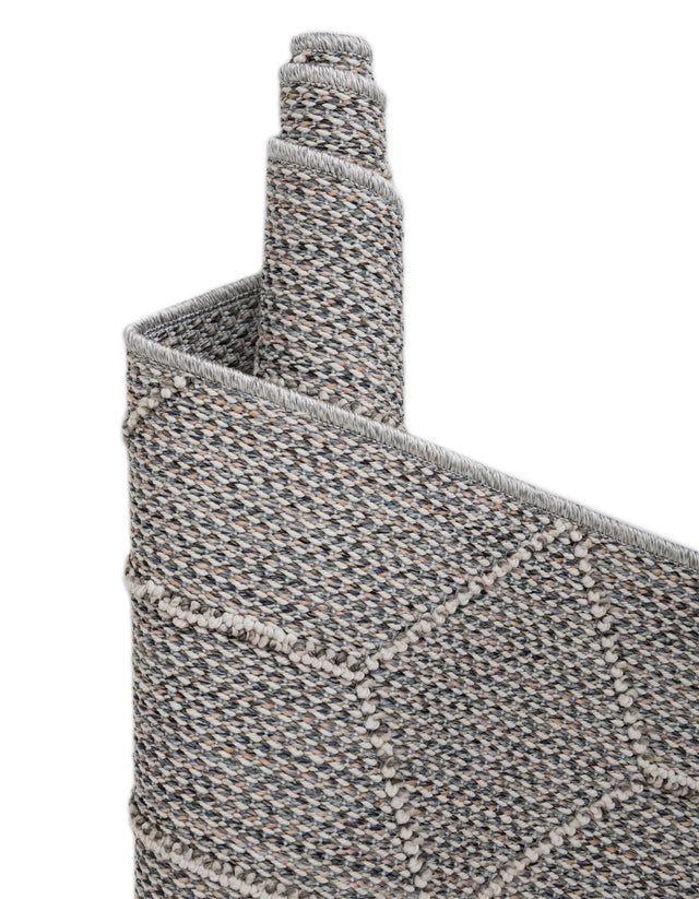 Light Gray 2' x 6' 1 Symphony Outdoor Runner Area Rug Weather Resistant for Patio, Deck, Terrace, Balcony, Porch Durable Outside Carpet for Sale at Rug Engine
