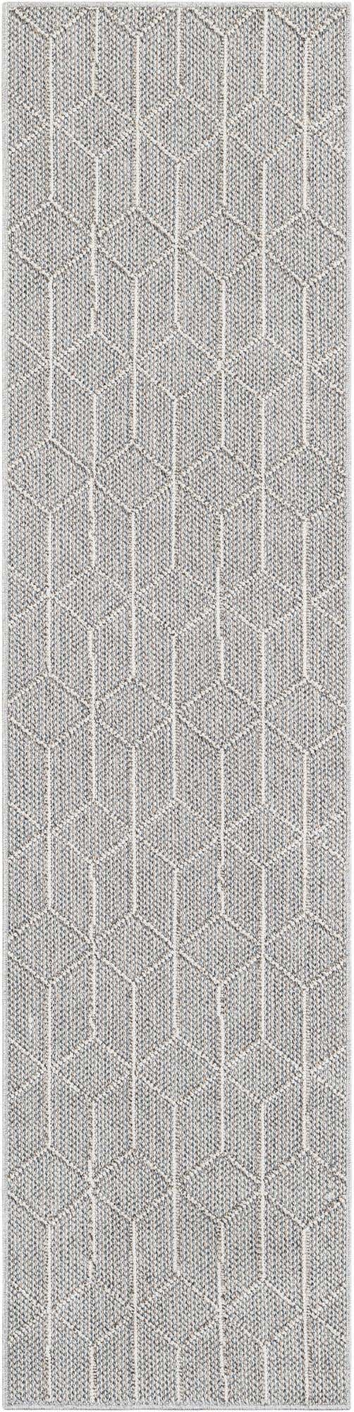 Light Gray 2' x 8' Symphony Outdoor Runner Area Rug Weather Resistant for Patio, Deck, Terrace, Balcony, Porch Durable Outside Carpet for Sale at Rug Engine